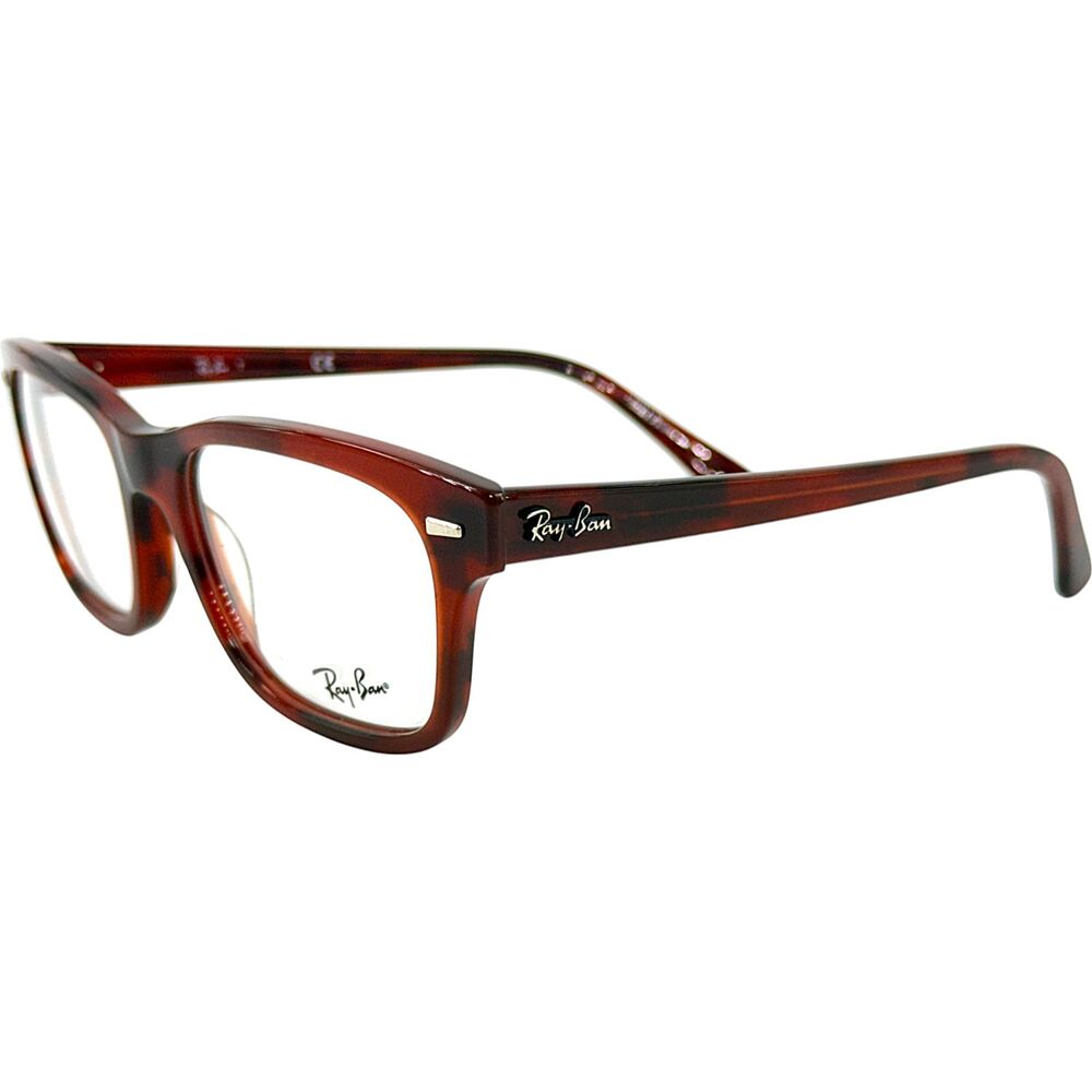 Ray Ban RB5383 Unisex Plastic Eyeglass Frame 5945 Havana Opal Red 54-19